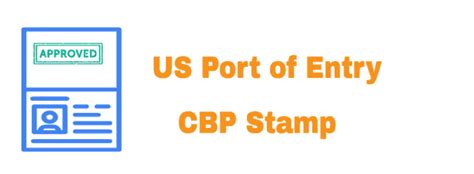 Sample Us Port Of Entry Stamp By Cbp Officer In Passport