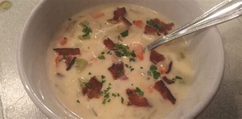 Reduce heat, and simmer 15 minutes or until potato is tender; Judy Cooks - Clam Chowder - Delicious!