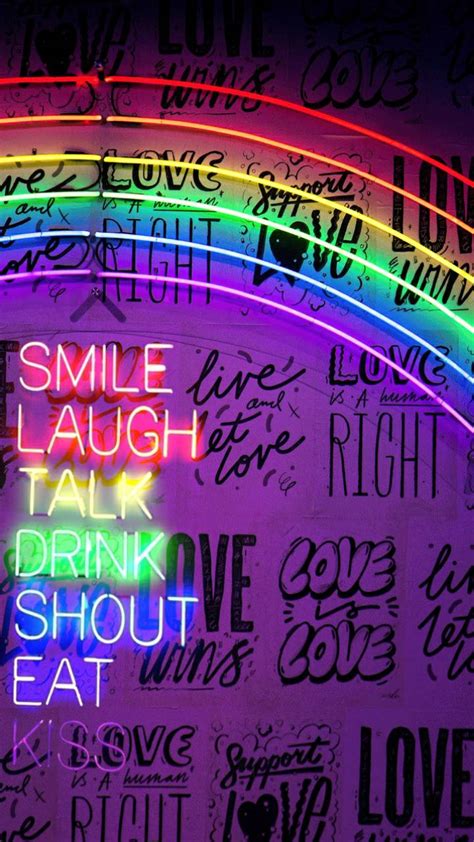 Neon Rainbow Phone Wallpapers Wallpaper Cave