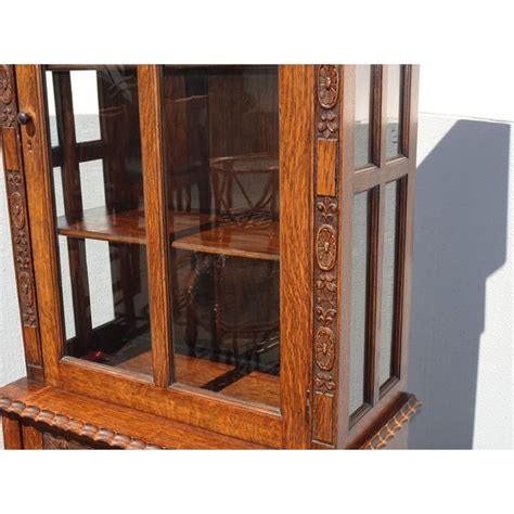 Gently used, vintage, and antique curio display cabinets. Antique Spanish Style Curio Display Cabinet W Storage ...