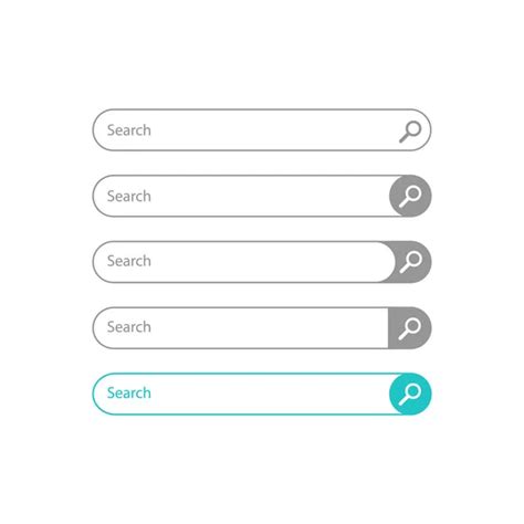 Search Bar Vector Element Design Set Search Boxes Template Isolated