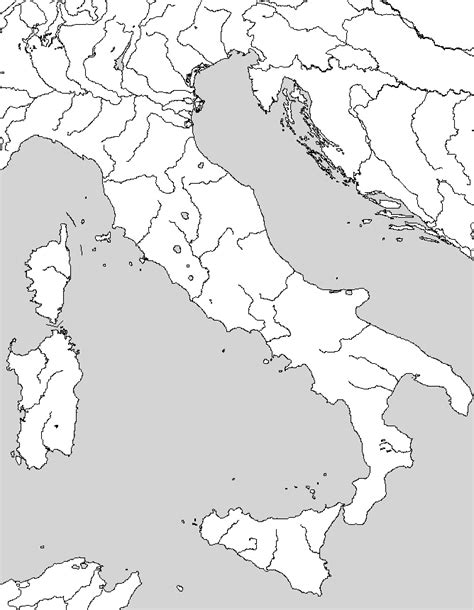 Blank Ancient Italy Map Eudora Rosabelle