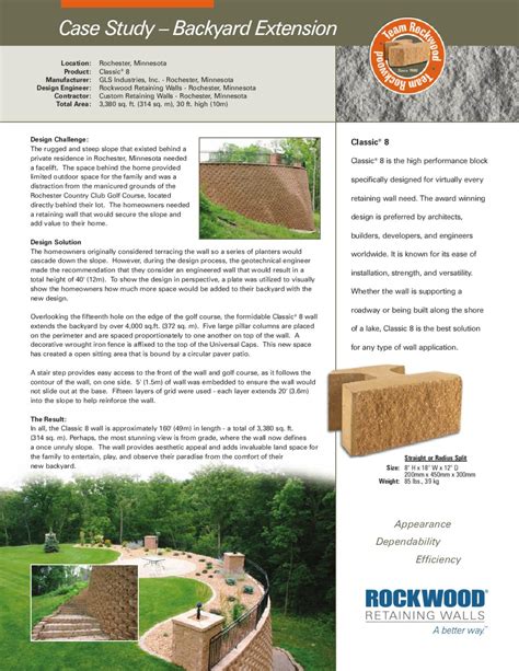 Rockwood Retaining Walls Classic 8 Case Study By Hardscapes Resource