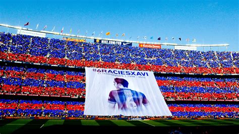 Xavis Farewell At Camp Nou As Barcelona Lift La Liga Trophy