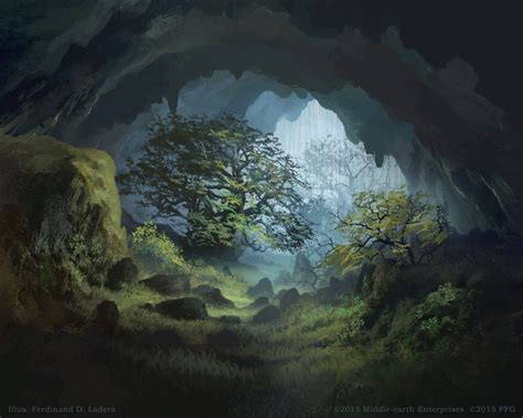 Secluded Cave Fantasy Landscape Fantasy Places Environment Concept Art