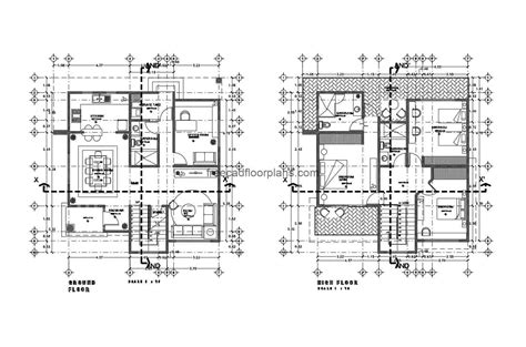 Two Storey Floor Plan Dwg Image To U