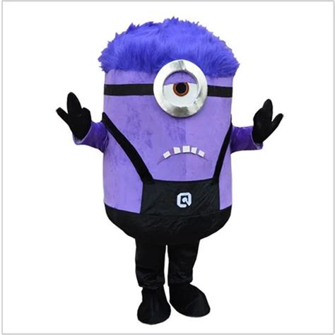 Despicable Minion Mascot Costume Purple Minion Mascot Costume For Adult
