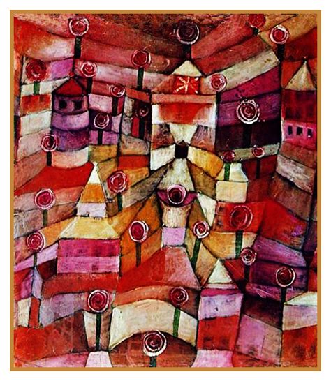 The Rose Garden By Expressionist Artist Paul Klee Counted Cross Stitch