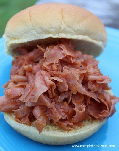 Bbq Chipped Or Shaved Ham Sandwich Barbeque Recipes Bbq Ham Recipes