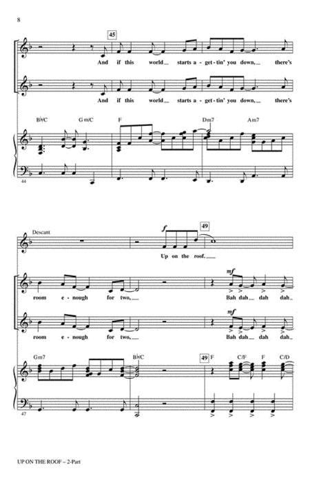 Up On The Roof By Carole King And Gerry Goffin Octavo Sheet Music For