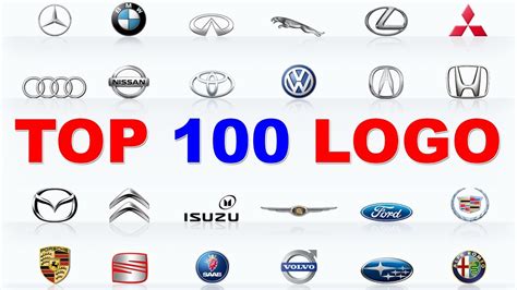 TOP 100 LOGO CARS 100 BEST CAR BRANDS Learn Car Brands With Red Cat