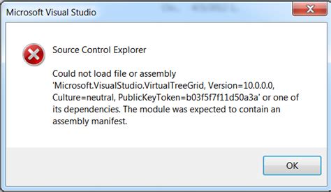 Visual Studio Could Not Load File Or Assembly Microsoft Visualstudio