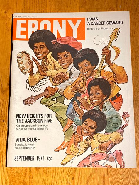 Vintage Ebony Magazine Jackson 5 Michael Jackson September 1971 Etsy