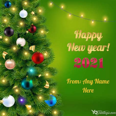 Modern 2020 design card premium vector. Happy New Year 2021 Greeting Card With Name Generator