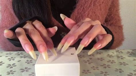 Box Tapping And Scratch 3d Sounds Asmr 👂natural Long Nails Youtube