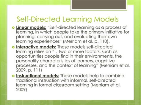 Self Directed Learning Ppt