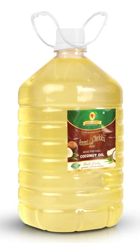 Amma Chekku Wood Pressed Coconut Oil 5 Liters Packaging Type Plastic Bottle Rs 2050 Can Id