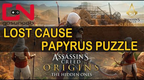 Assassin S Creed Origins Lost Cause Papyrus Puzzle Dlc The Hidden Ones