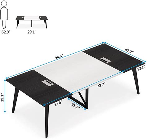 Buy Tribesigns 8ft Conference Table 945l X 472w Modern Meeting Table