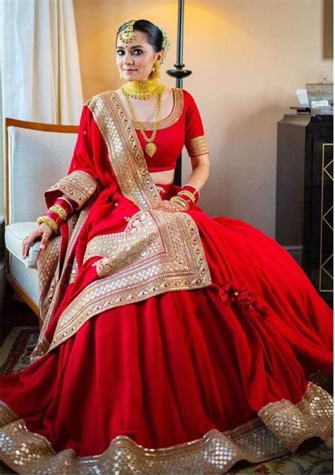 Stunning Red Lehenga Designs That We Loved On Real Brides Bridal Lehenga Red Indian Bridal