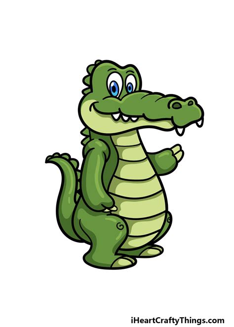 Cartoon Alligator Drawing How To Draw A Cartoon Alligator Step By Step