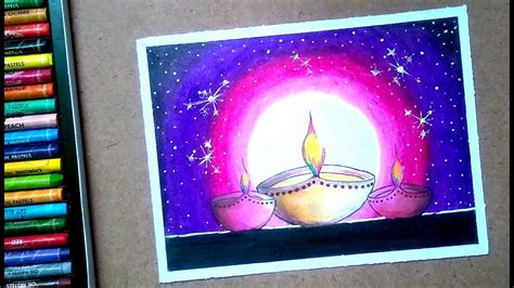 Diwali Special Step By Step Oil Pastel Drawing For Kids And