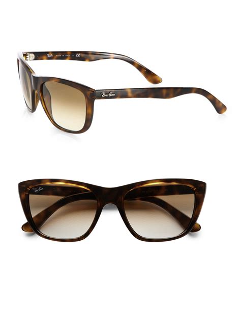 Ray Ban Rb4147 60mm Flat Top Boyfriend Wayfarer Sunglasses In Brown For
