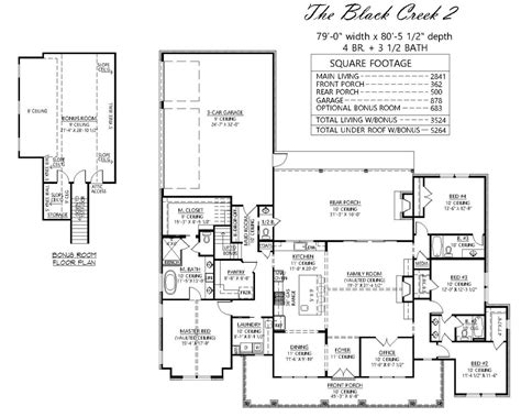 Farmhouse Style House Plan 4 Beds 35 Baths 2841 Sqft Plan 1074 75