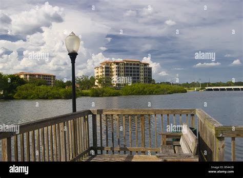 Waterfront Condo Near Sarasota Florida Stock Photo Alamy