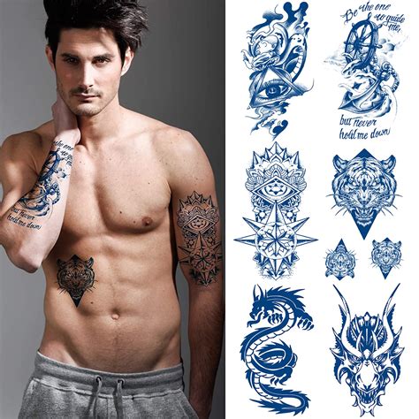 Buy Aresvns Premium Temporary Tattoo For Men Long Lasting 2 3 Weeks And Waterproofsemi Permanent