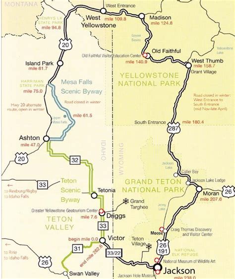 Grand Teton Scenic Loop Map San Juan County Utah Map