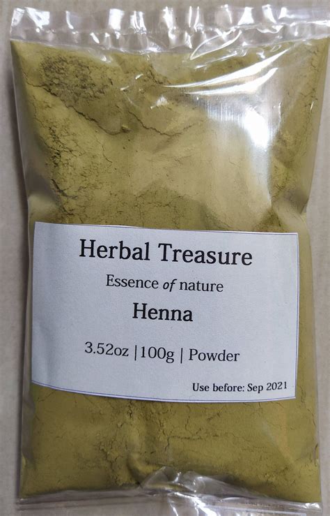 organic henna powder for hair color 100g 3 52oz etsy organic