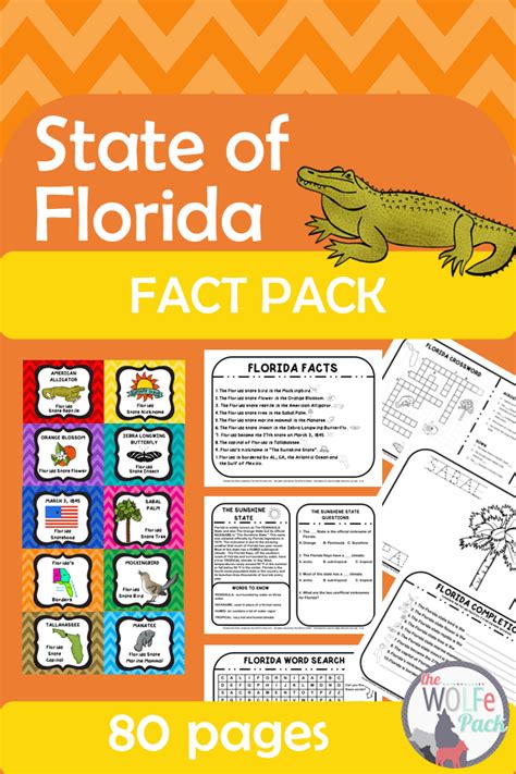 State Of Florida Fact Pack Covers 10 Different Facts About Florida