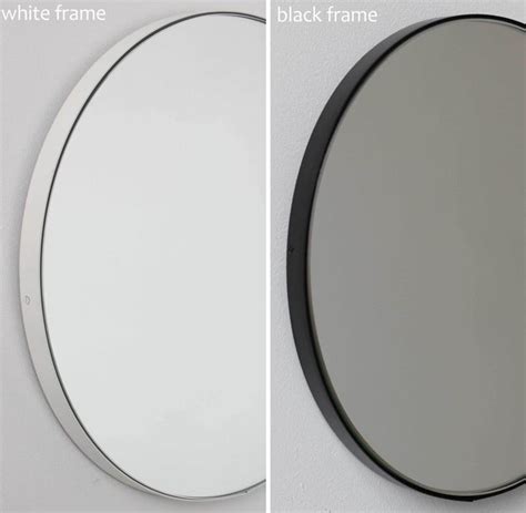 Orbis™ Round Art Deco Customisable Mirror With A Black Frame Black