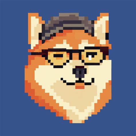 Shiba Inu Pixel Art Dog Lover Retro By Bettermanufaktur Pixel Art