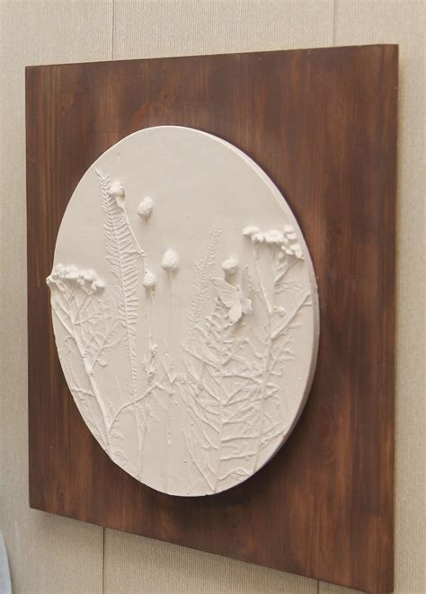Round and square botanical bas-relief for wall decor | Relief wall art, Bas-relief wall art 