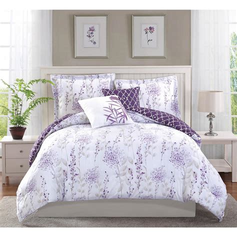 Size queen comforter sets : Studio 17 Fresh Meadow Purple 5-Piece Full/Queen Comforter ...