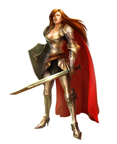 Female Human Paladin Fighter Knight Pathfinder Pfrpg Dnd Dandd 35 5e