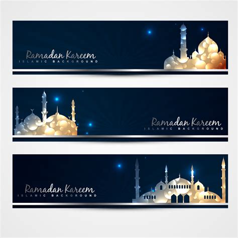 Stylish Set Of Ramadan Banners 219732 Vector Art At Vecteezy