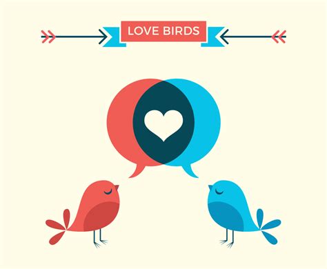 Cute Love Birds Vector Art And Graphics