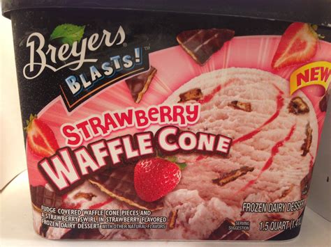 Crazy Food Dude Review Breyers Blasts Strawberry Waffle Cone Frozen