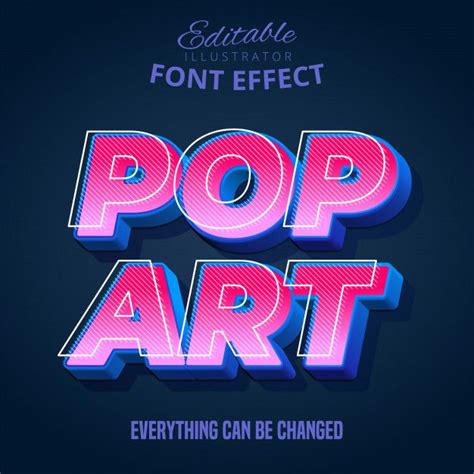 Pop Art Text Editable Text Effect Text Art Typography Text Effects
