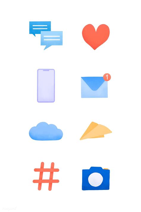 Social Media Icon Collection Illustration Premium Image By Rawpixel