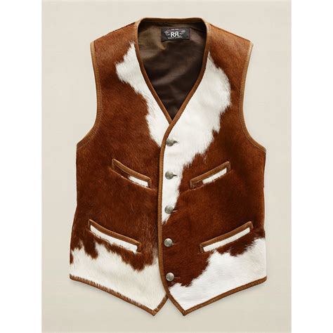 Rrl Capps Cowhide Vest In Brown For Men Lyst