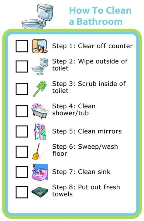 Week 33 Free Printable How To Clean A Bathroom House Cleaning Tips