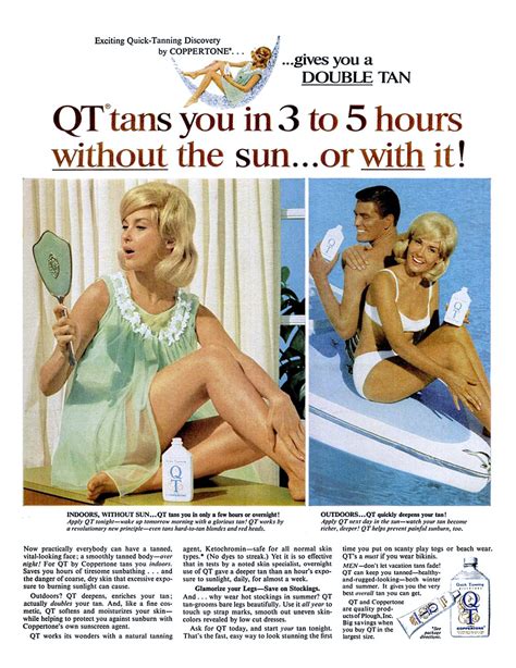 QT By Coppertone 1967 Coppertone Spray Tanning Quotes Print Ads