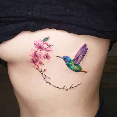 Watercolor Hummingbird Tattoo Wrist