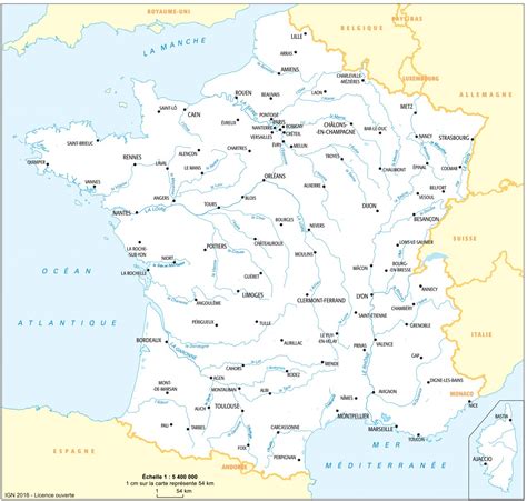Carte Hydrographique De La France