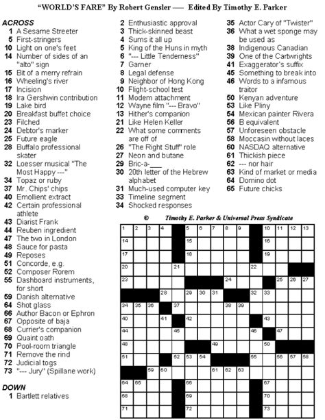Solve boatload puzzles' 40,000 free online crossword puzzles below. Medium Difficulty Crossword Puzzles with Lively Fill to ...