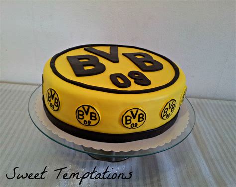 Kann man bei geburtstagstorten anstatt fondant auch marzipan nehmen? BVB Cake - Birthday cake for a big Borussia Dortmund fan ...